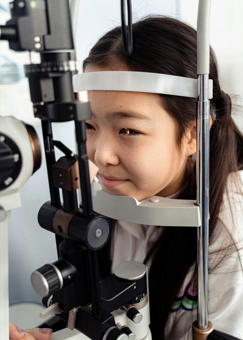 Behavioural Optometrist Working With Patient Vision Therapy